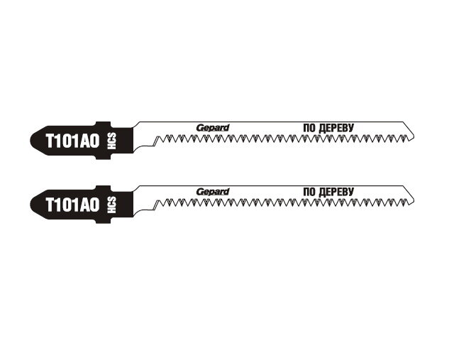 Пилка для электролобзика GEPARD по дереву T101AO 2 штуки (GP0614-07)