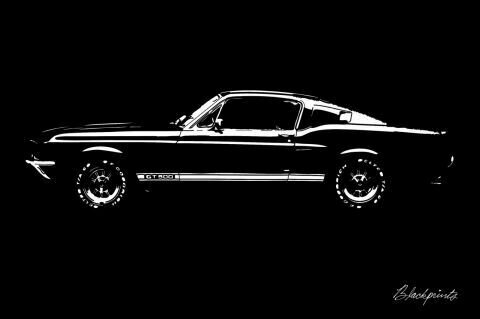 Плакат, постер на бумаге Ford Mustang Shelby-Форд Мустанг Шелби. Размер 21 х 30 см