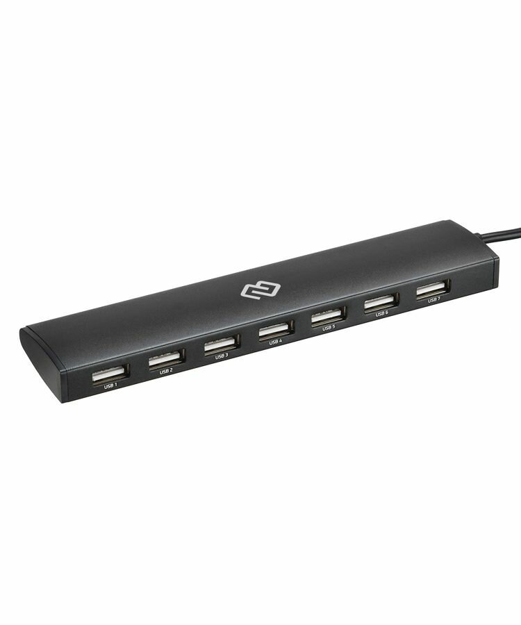 Разветвитель USB-C Digma HUB-7U20-UC-B 7 портов черный