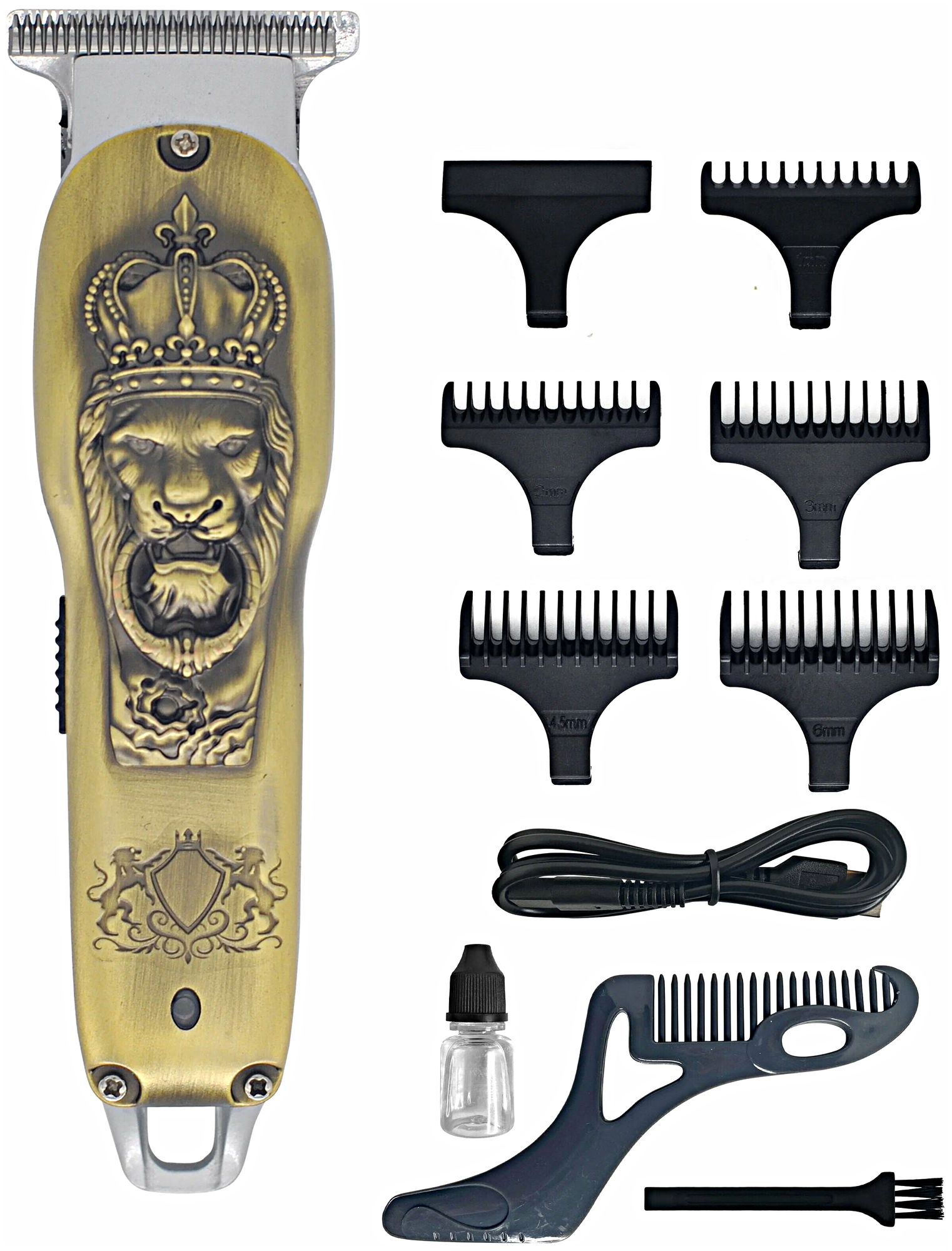 Машинка для стрижки волос HQ-300, Профессиональный триммер для стрижки волос, для бороды, усов, Золотистый