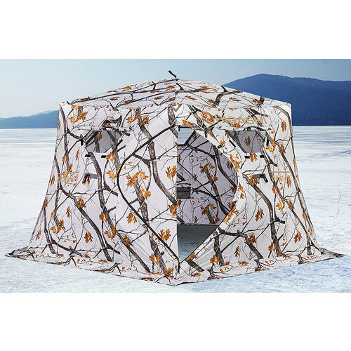 фото Зимняя палатка для рыбалки / 6-местная палатка, утепленная camo chum hot higashi