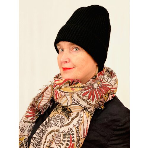 фото Шапка kikka mia, размер тu, черный