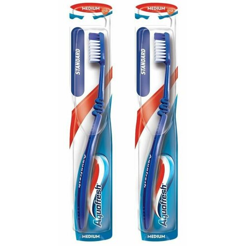 Aquafresh Зубная щетка Family Standart Medium, 2 шт /