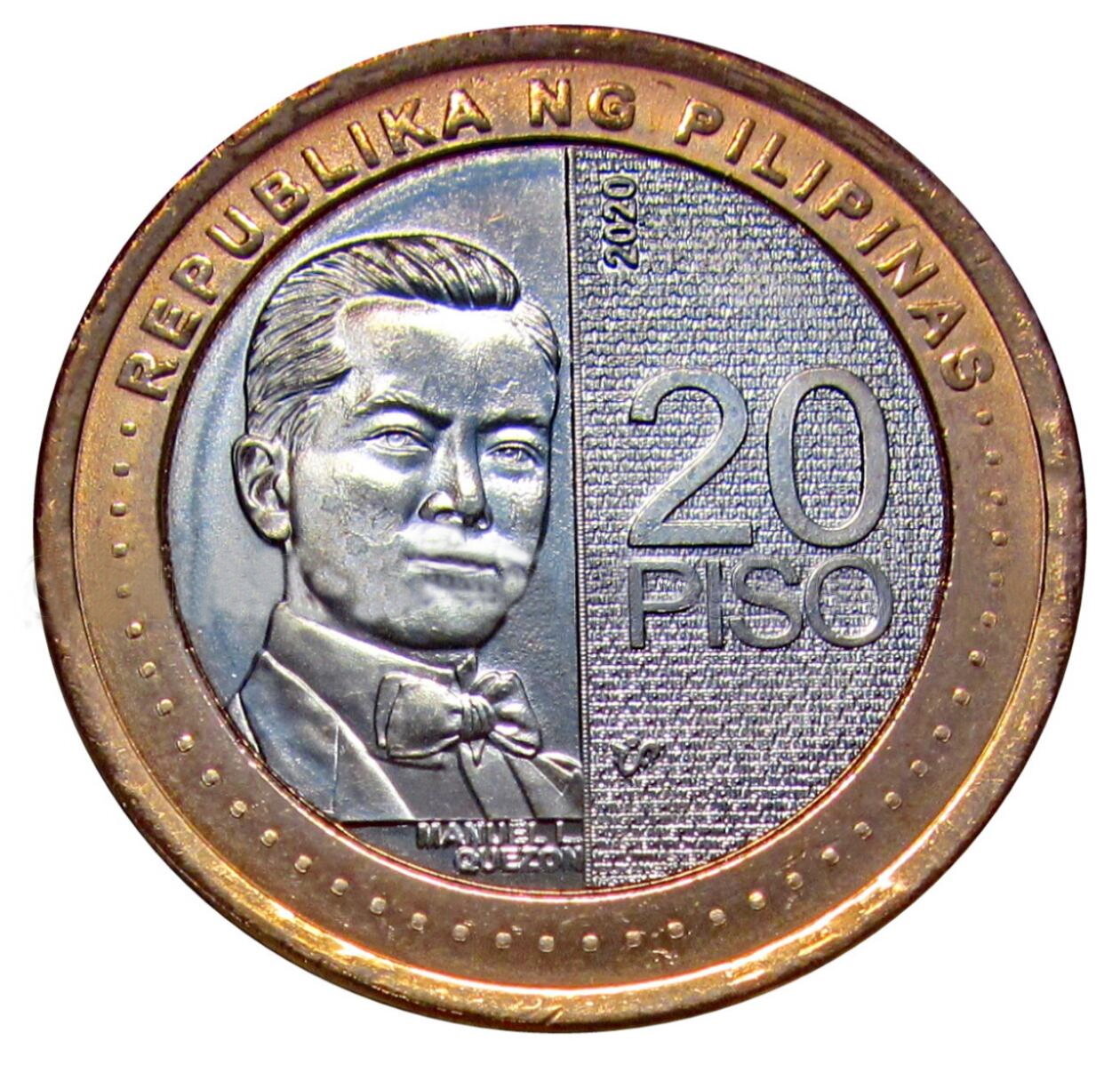 20 писо 2020 Филиппины Мануэль Кесон UNC