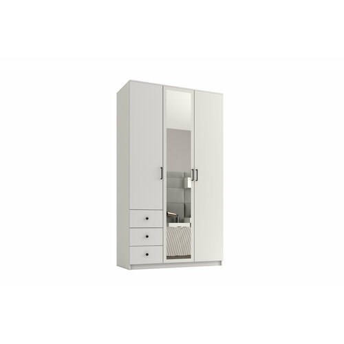 Шкаф Торстейн 3 с малыми ящиками цвет белый 1200-520-2000 наполнение платьебелье 38016₽