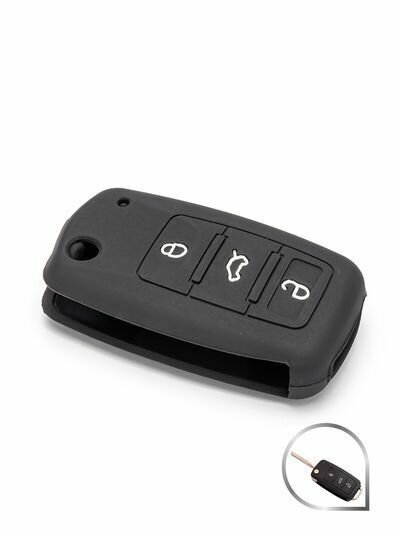 Чехол силиконовый для ключа Volkswagen PASSAT, Golf, Polo, LAVIDA, Tiguan, Touran (№993)