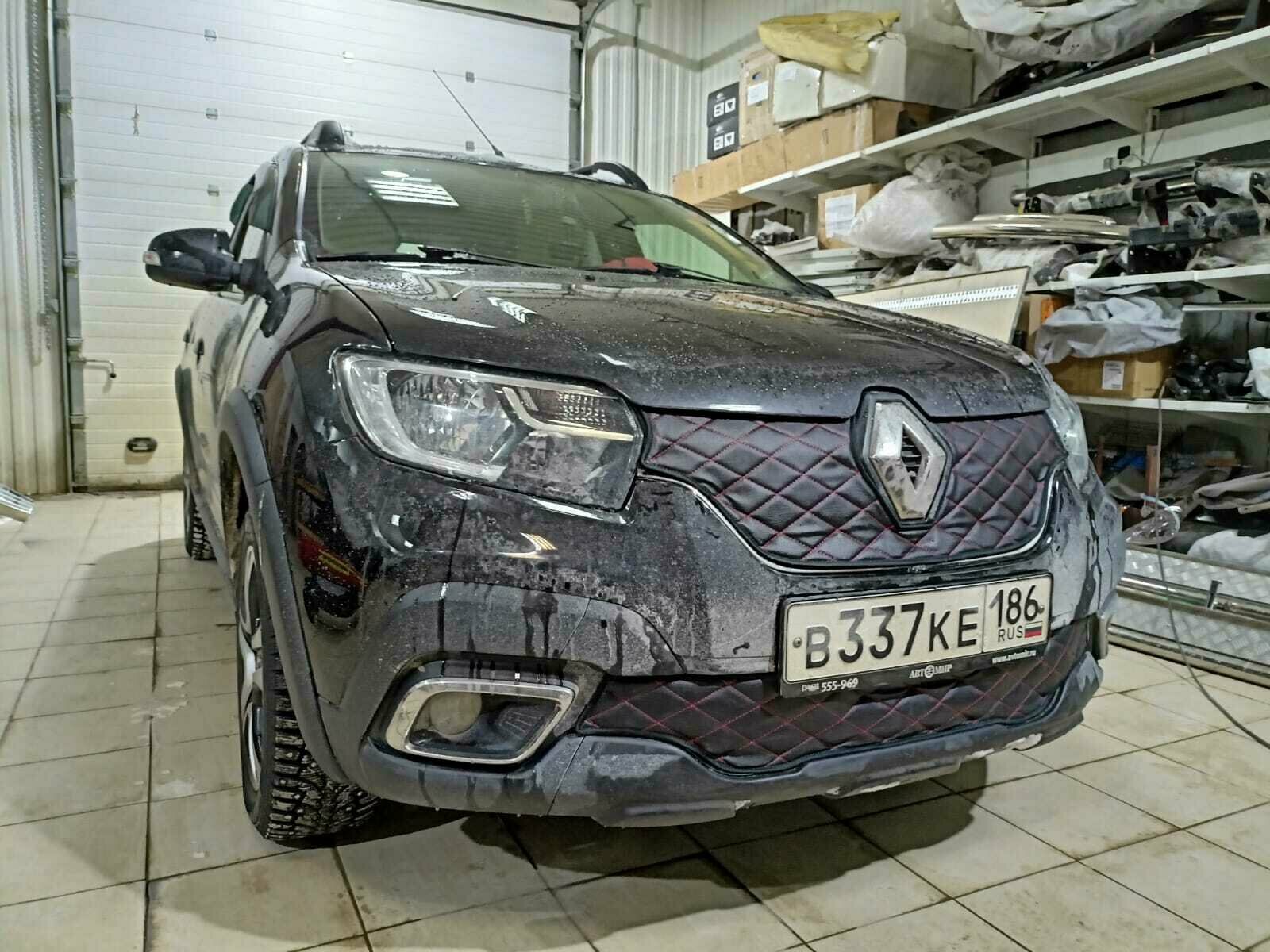 Утеплитель радиатора для Renault Sandero Stepway 2018 -2022 II Рестайлинг