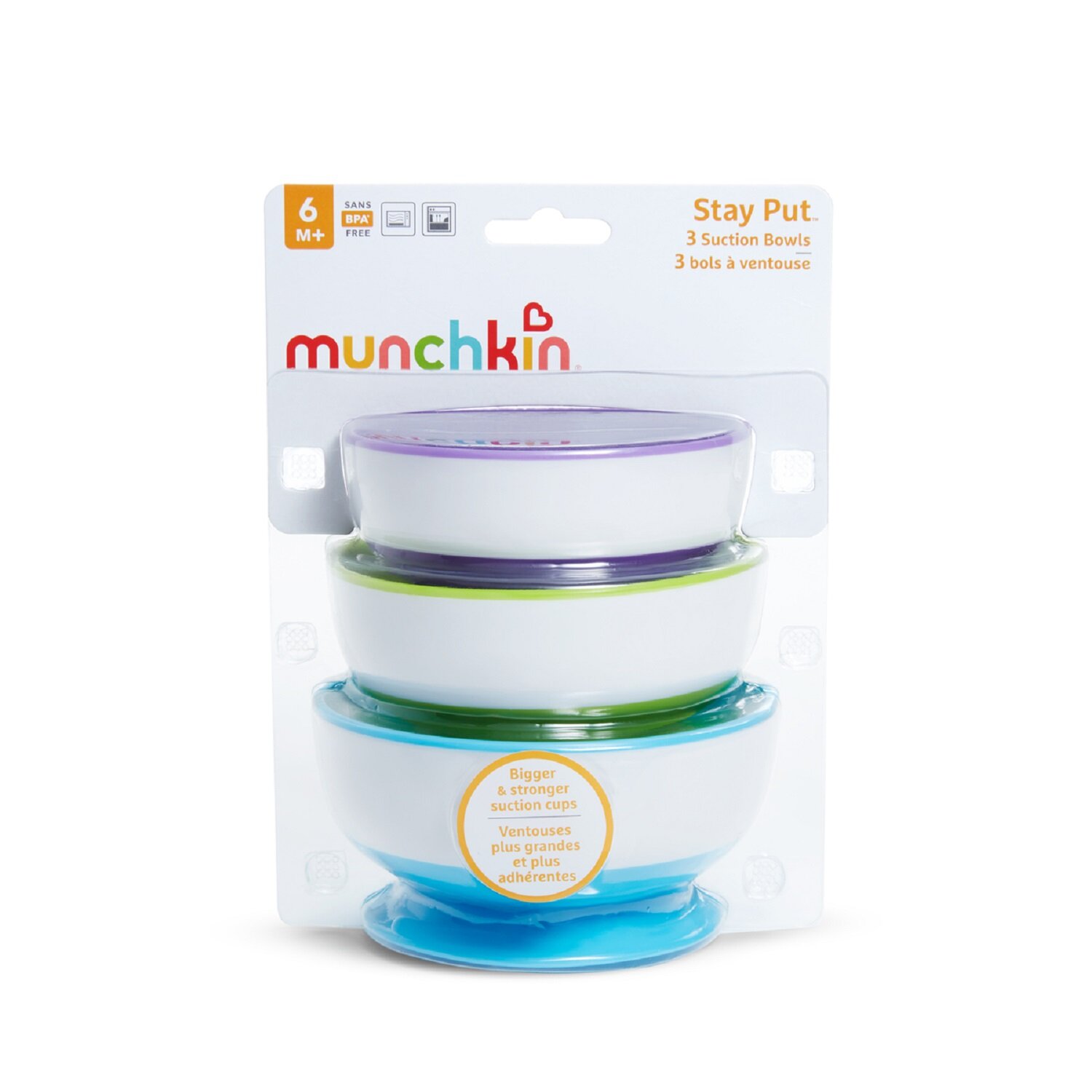 Набор детских тарелок Munchkin Stay Put на присосках 6+ 3шт - фото №18