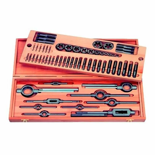 Набор резьбонарезного инструмента ZIRA ZIRA No 6001 HSS 35 пр (деревянный кейс)