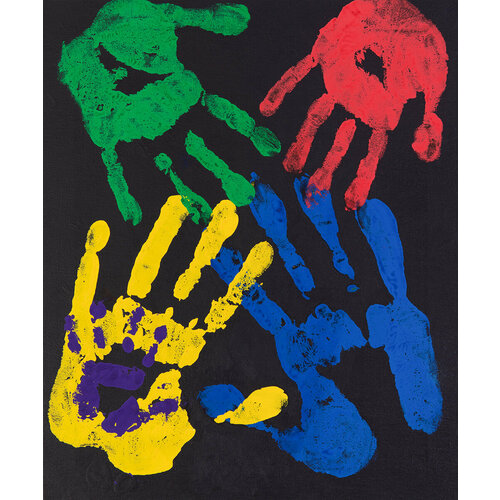 фото Картина по номерам "фрея" с холстом на подрамнике 25 х 30 см slpr-003 "отпечатки рук семьи"