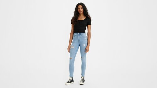 Джинсы скинни  Levis, размер 28/32, голубой