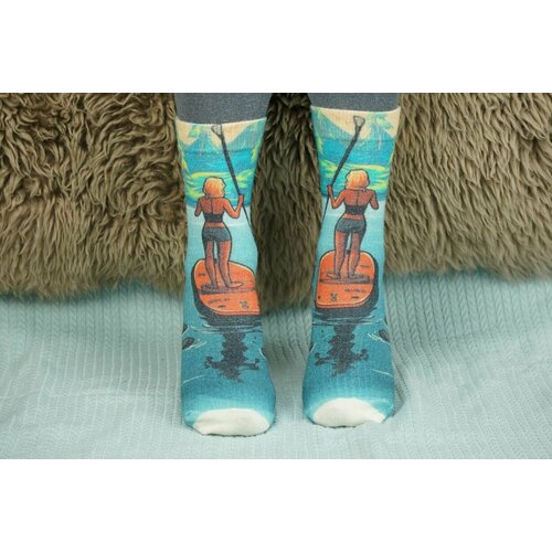 фото Носки шерстянки, размер 39/42, голубой, белый