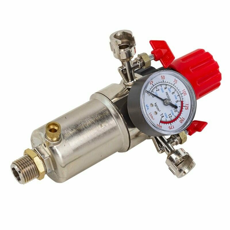 Фильтр-регулятор с индикатором давления для пневмосистем с б/с поворотными и краниками(10Мк, 800 л/мин, 0-14bar, раб. температура 5 -60 )