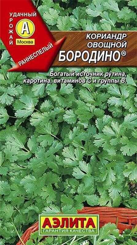 Семена Кориандр Бородино овощной (раннеспелый) Прян. (Аэлита) 3г