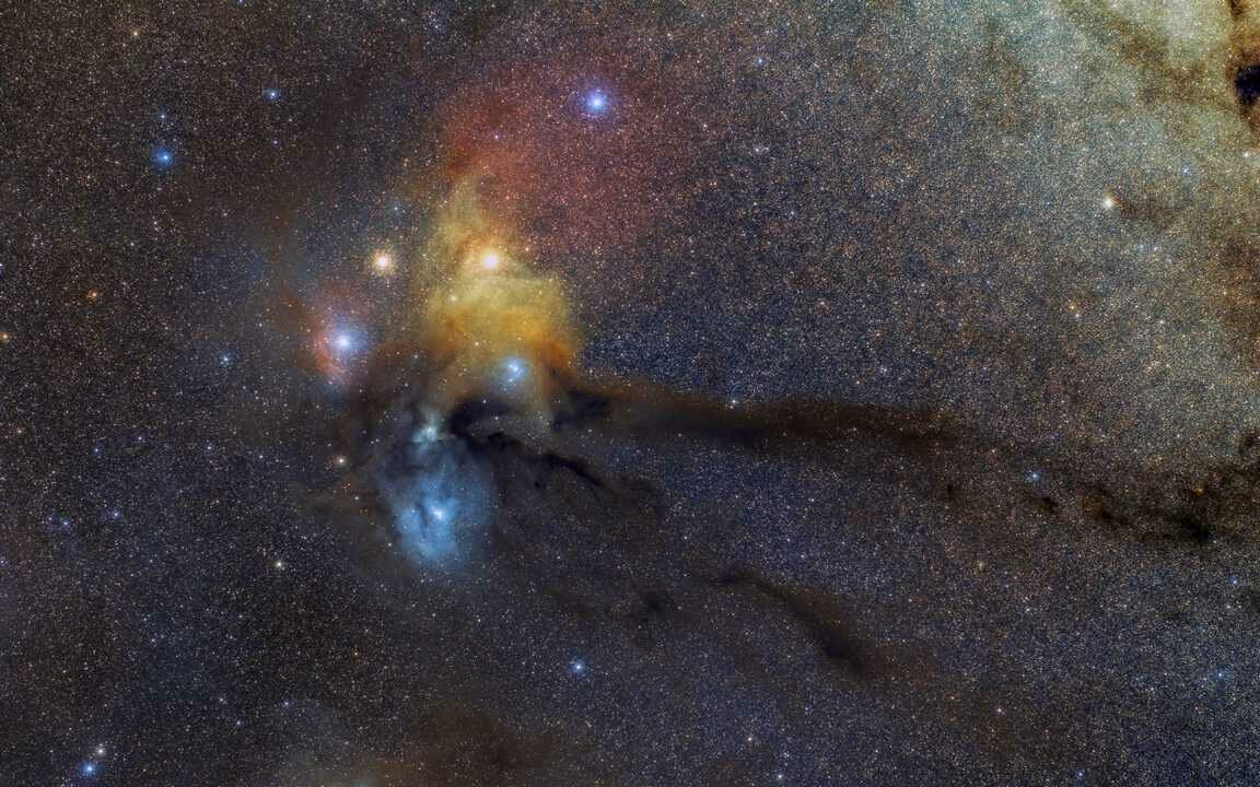 Картина на холсте 60x110 LinxOne "Галактика, туманность, звезды" интерьерная для дома / на стену / на кухню / с подрамником