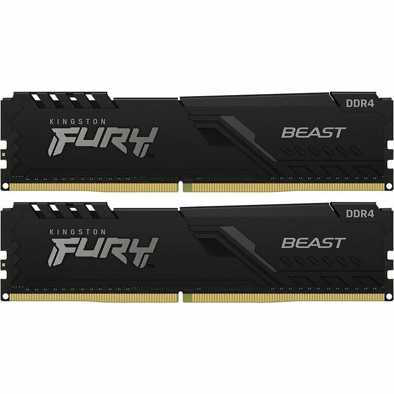 Оперативная память KINGSTON FURY Beast Black DIMM DDR4 64GB (2x32GB) 2666 MHz (KF426C16BBK2/64)