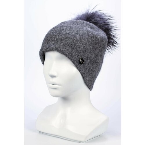 фото Шапка weaving design, размер uni, серый