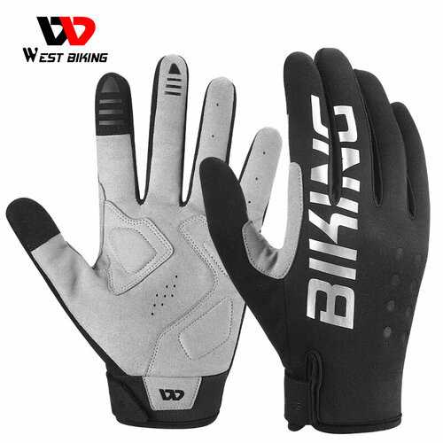 Перчатки West Biking, размер XXL, серый, черный