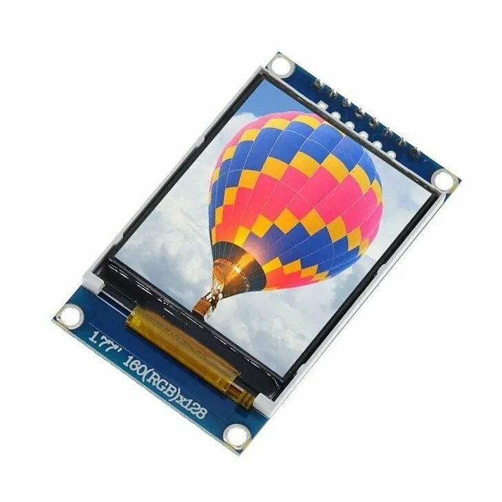 Цветной дисплей 1.77 TFT LCD 128x160 ST7735S, SPI интерфейс