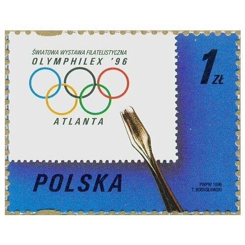 Почтовые марки Польша 1996г. Всемирная филателистическая выставка OLYMPHILEX Олимпийские игры, Филателистические выставки MNH