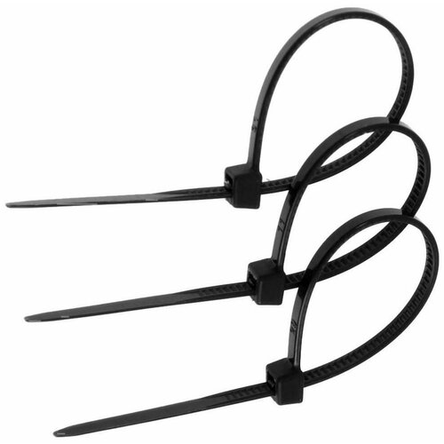 Хомут нейлоновый пластик для стяжки 25х100 мм черный в уп 100 шт 240₽