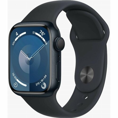 Умные часы Apple Watch Series 9 41 мм, S/M 130-180, Aluminium Case GPS, черный