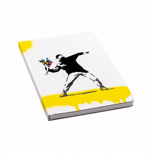 Тетрадь Pininfarina Stone Paper Banksy Метатель цветов 14х21см каменная бумага 64 листа линованная PNF1421BSKFL 2868₽