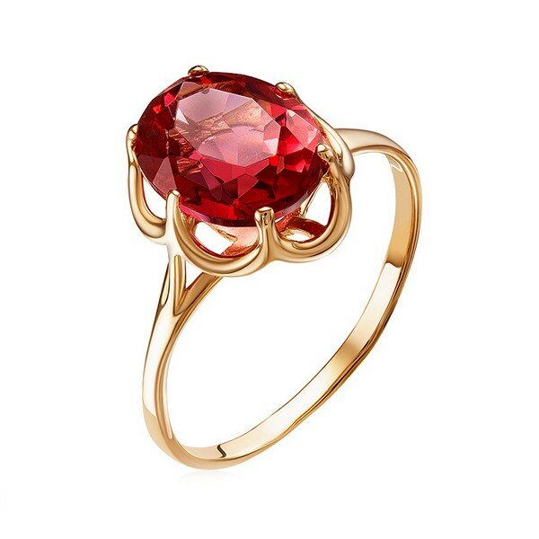 Кольцо The Jeweller, красное золото, 585 проба, рубин синтетический