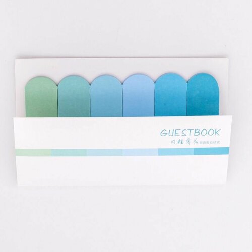 Стикеры клейкие / наклейки в тетрадь, голубой