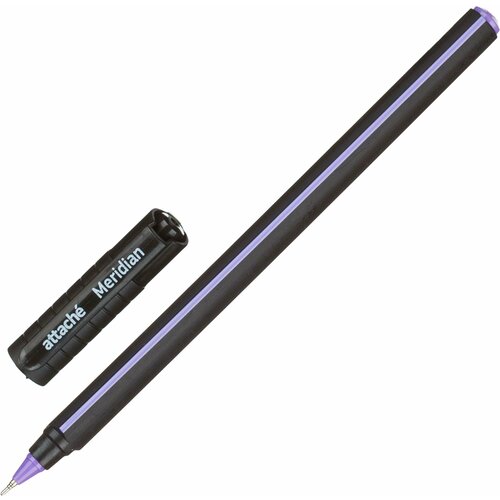 Ручка шариковая неавтомат. Attache Meridian, 0,35мм, масл, черн-фиол. к