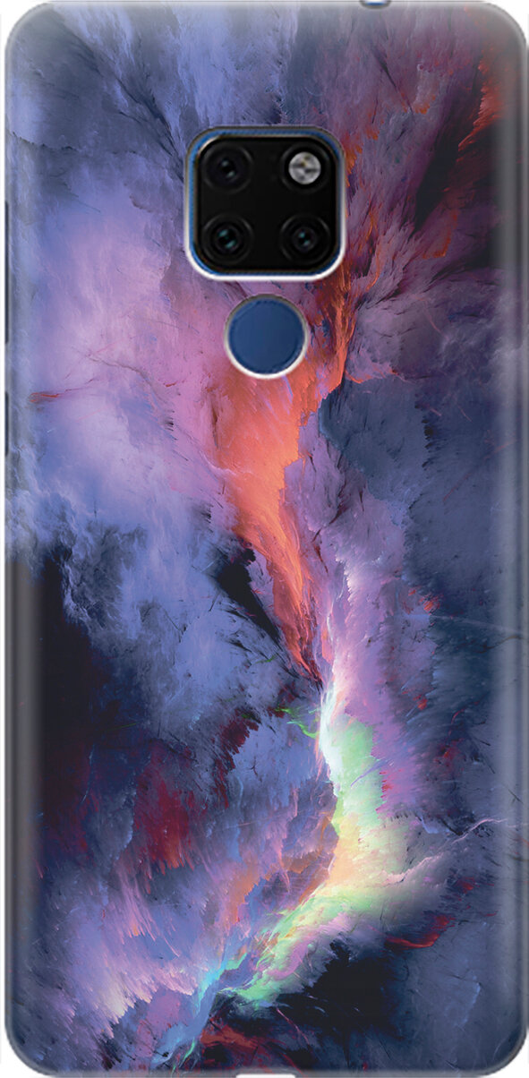 Силиконовый чехол на Huawei Mate 20, Хуавей Мейт 20 с принтом "Гром и молния"