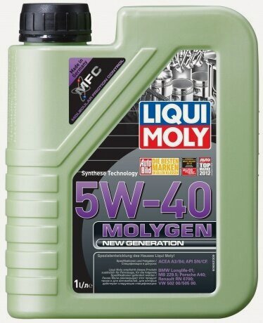 Изображение товара LIQUI MOLY Моторное масло Liqui Moly Molygen New Generation 5W40 НС-синтетическое 1л