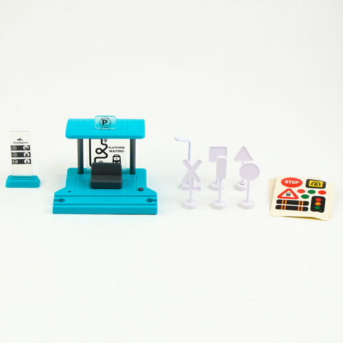 Детская остановка со знаками дорожного движения для железной дороги 15 125 11 см 875₽