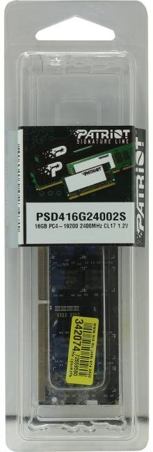 Модуль памяти PATRIOT DDR4 - 16Гб 2400, SO-DIMM, Ret Patriot Memory - фото №9