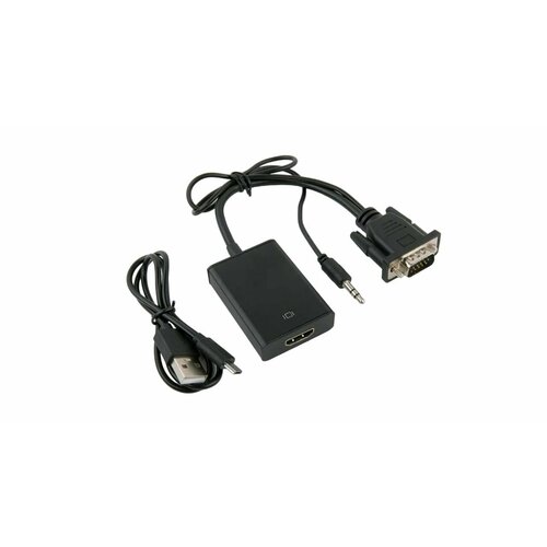 Конвертер Переходник из VGA в HDMI черный