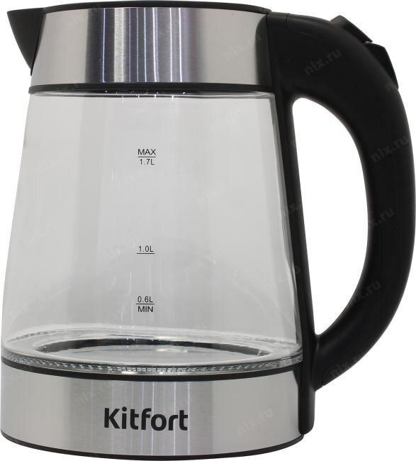 Чайник электрический KITFORT , 2200Вт, прозрачный и серебристый - фото №20