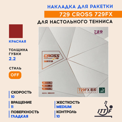 Накладка Cross 729FX (цвет красный, толщина 2,2)