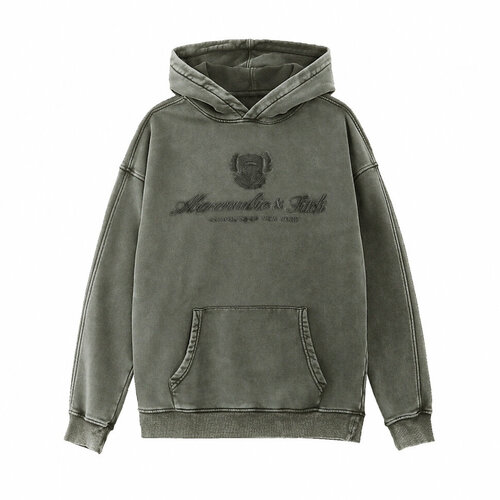 фото Худи abercrombie & fitch, размер l, хаки, зеленый
