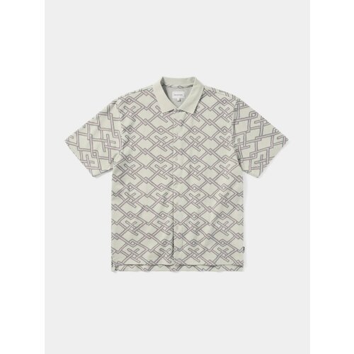 Поло thisisneverthat Jacquard Button Up Top, размер XL, бежевый поло thisisneverthat jacquard button up top размер xl синий