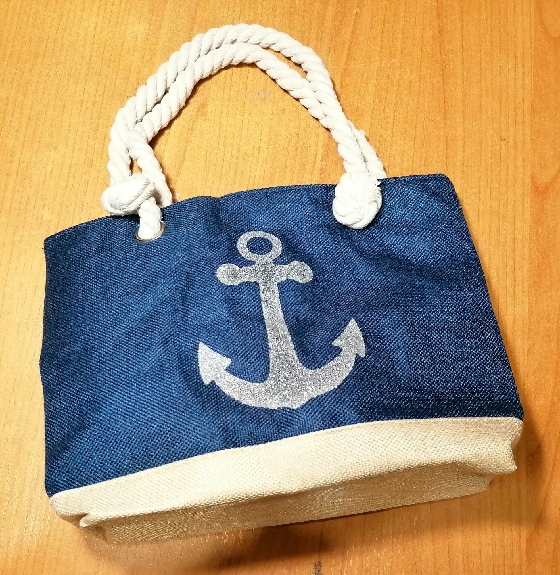 Сумка пляжная , фактура бархатистая, белый, синий — фото 1