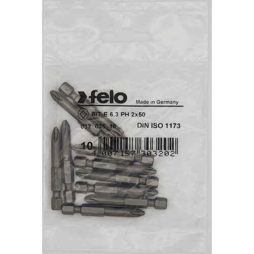 Felo Бита крестовая серия Industrial PH 2X50, 10 шт 03202510 03202510 (7 шт.)