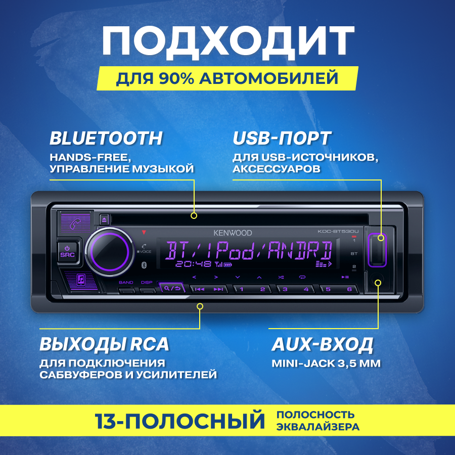 Автомагнитола KENWOOD , USB - фото №17