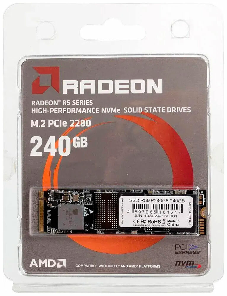 SSD накопитель AMD Radeon 240Гб, M.2 2280, SATA III - фото №20