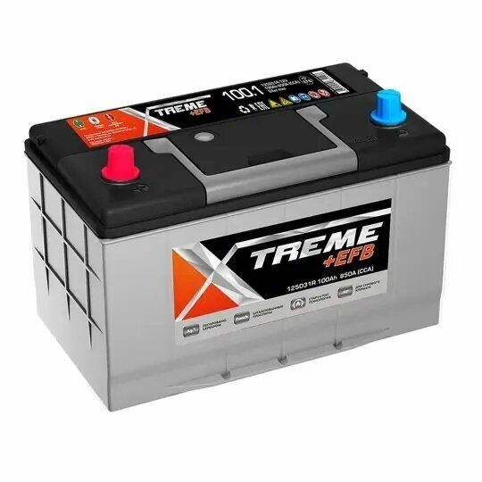 Аккумулятор автомобильный XTREME +EFB 100Ач L+ EN850A 302x172x220 B01