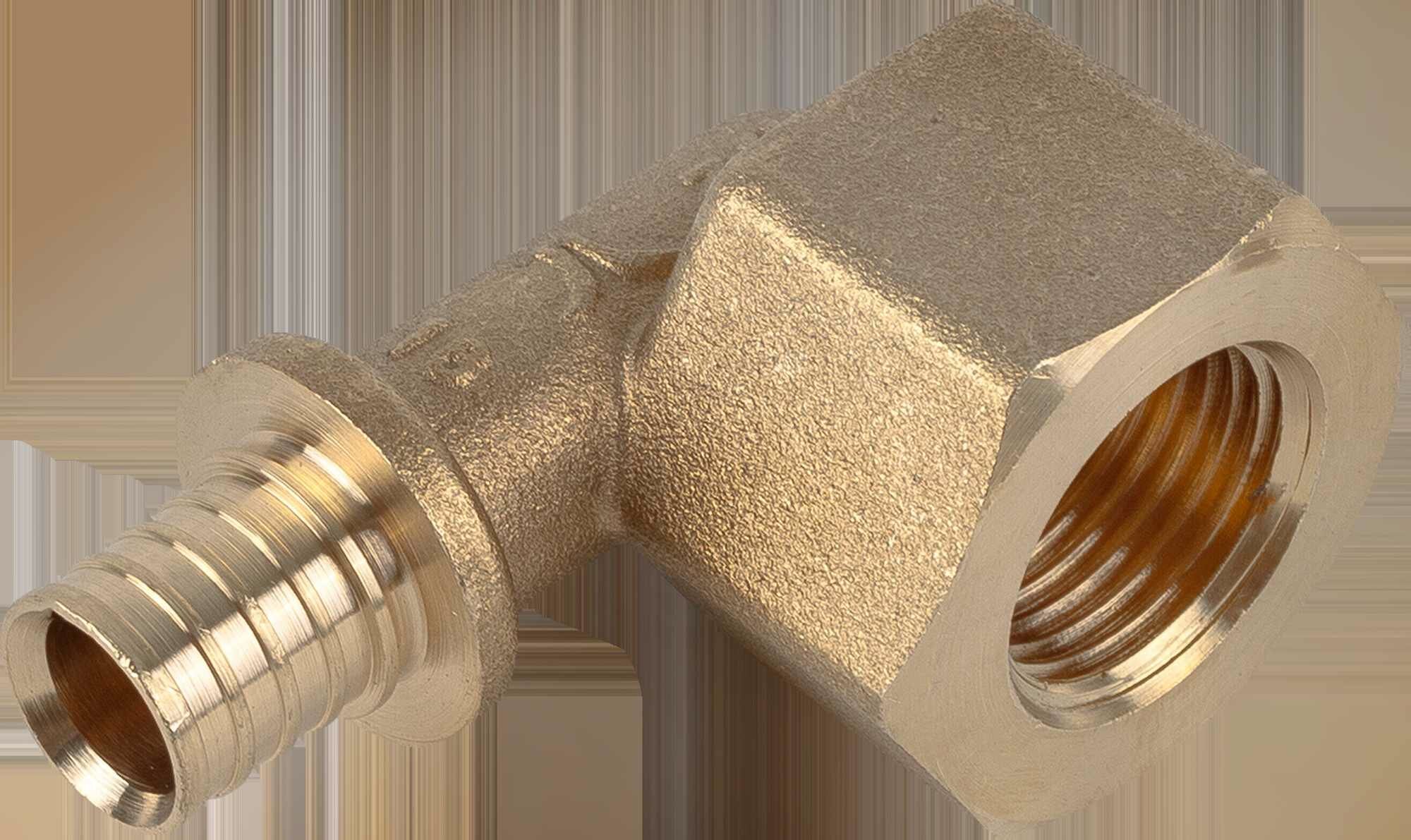 Угольник аксиальный ProAqua внутренняя резьба 1/2"х16 мм латунь Pro Aqua - фото №3