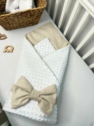 Конверт-одеяло на выписку с плюшем, конверт для новорожденного, конверт в коляску