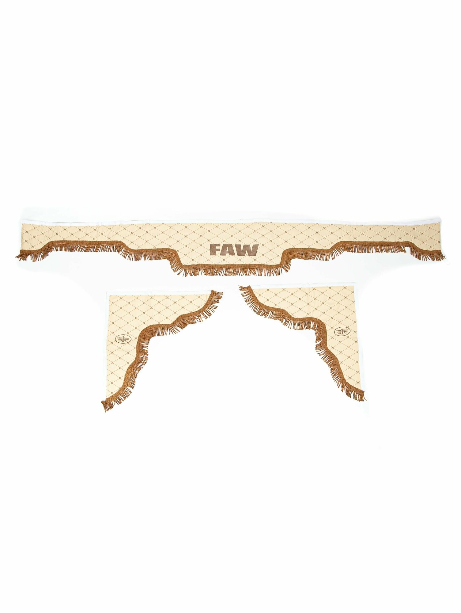 Ламбрекен лобового стекла и угол на грузовик FAW эко-кожа (бежевый)