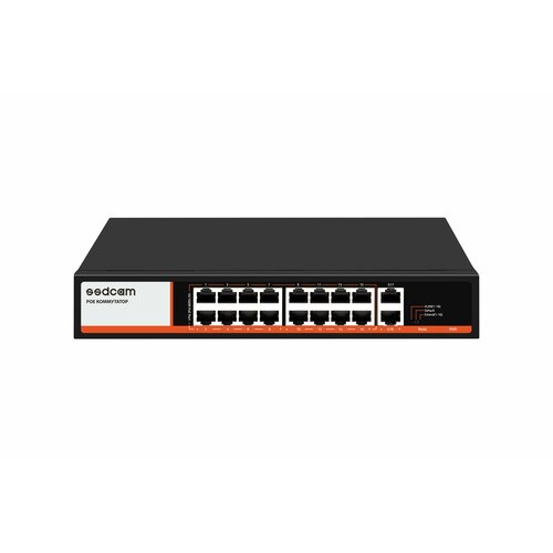 РОЕ коммутатор 18 портовый 30Ватт 16 портов POE 2 UpLink SSDCAM POE-616SL 1033600₽