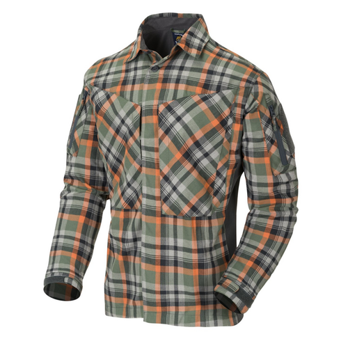 Рубашка HELIKON-TEX, размер L, синий, серый рубашка uniqlo flannel checked long sleeved серый