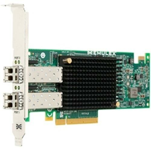 DELL Emulex LPe31002 Dual Port 16GbE Fibre Channel HBA, PCIe Full Height, Customer Kit, V2 (including FC16 trancievers)